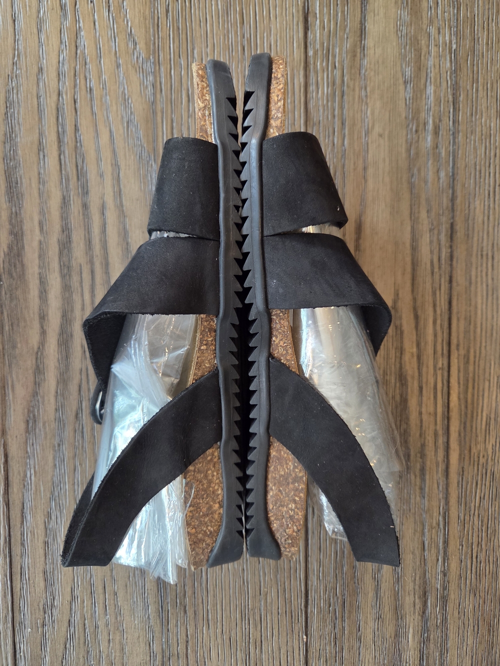 Bos. & Co. Black Suede Buckle Slingback Sandals Size 37 - Picture 5 of 6